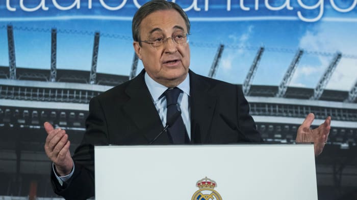 Real Madrid president Florentino Perez